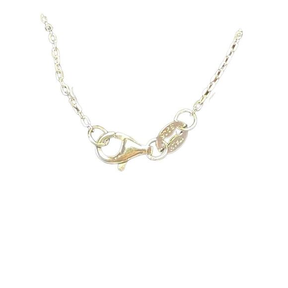 9.75ct Lab Blue Topaz Pendant Necklace 18 Inch 925 Sterling Silver Chain - Picture 6 of 7